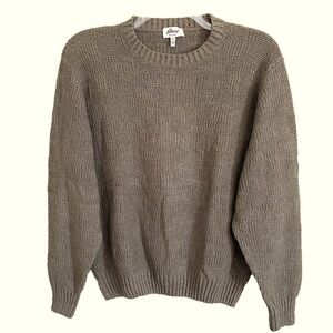 Brioni Crewneck Sweater Men's Medium Cotton Silk Textured Knit Vintage